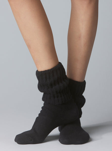 Killstar Damen Slouch Socken Schwarz – Extra Lange, Gerippte Socken, One Size