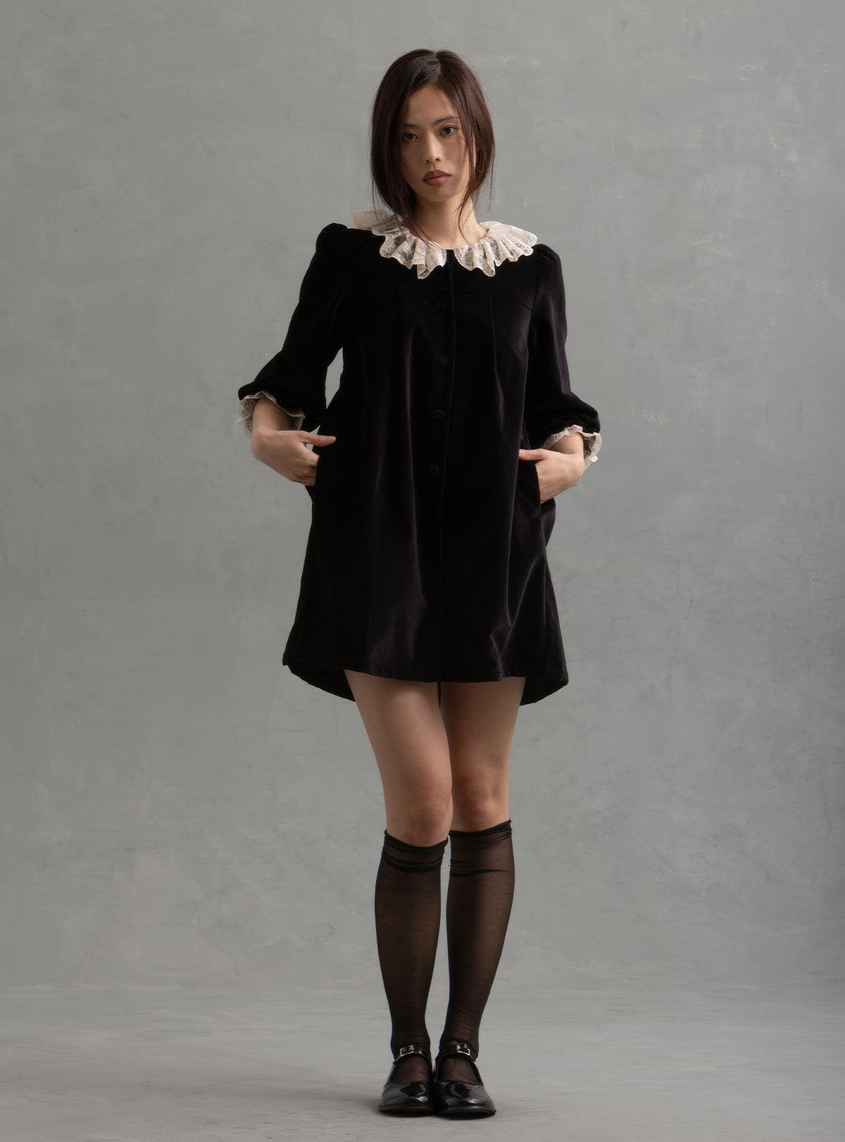 long sleeve chrome hearts dress Chrome Hearts CHROME HEARTS CROSS PATCH MINI DRESS