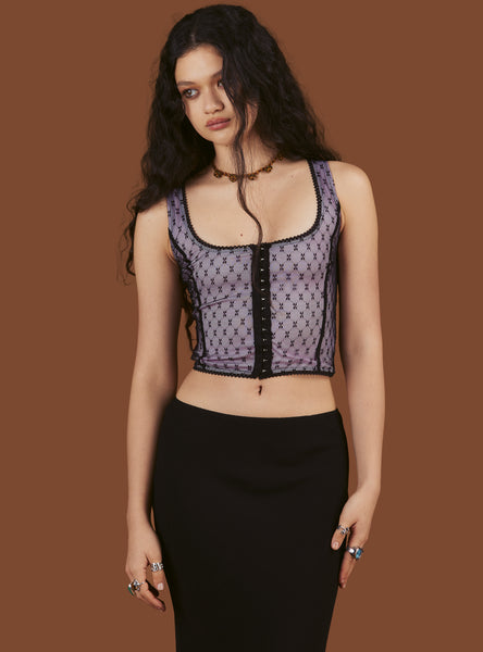 purple unif top