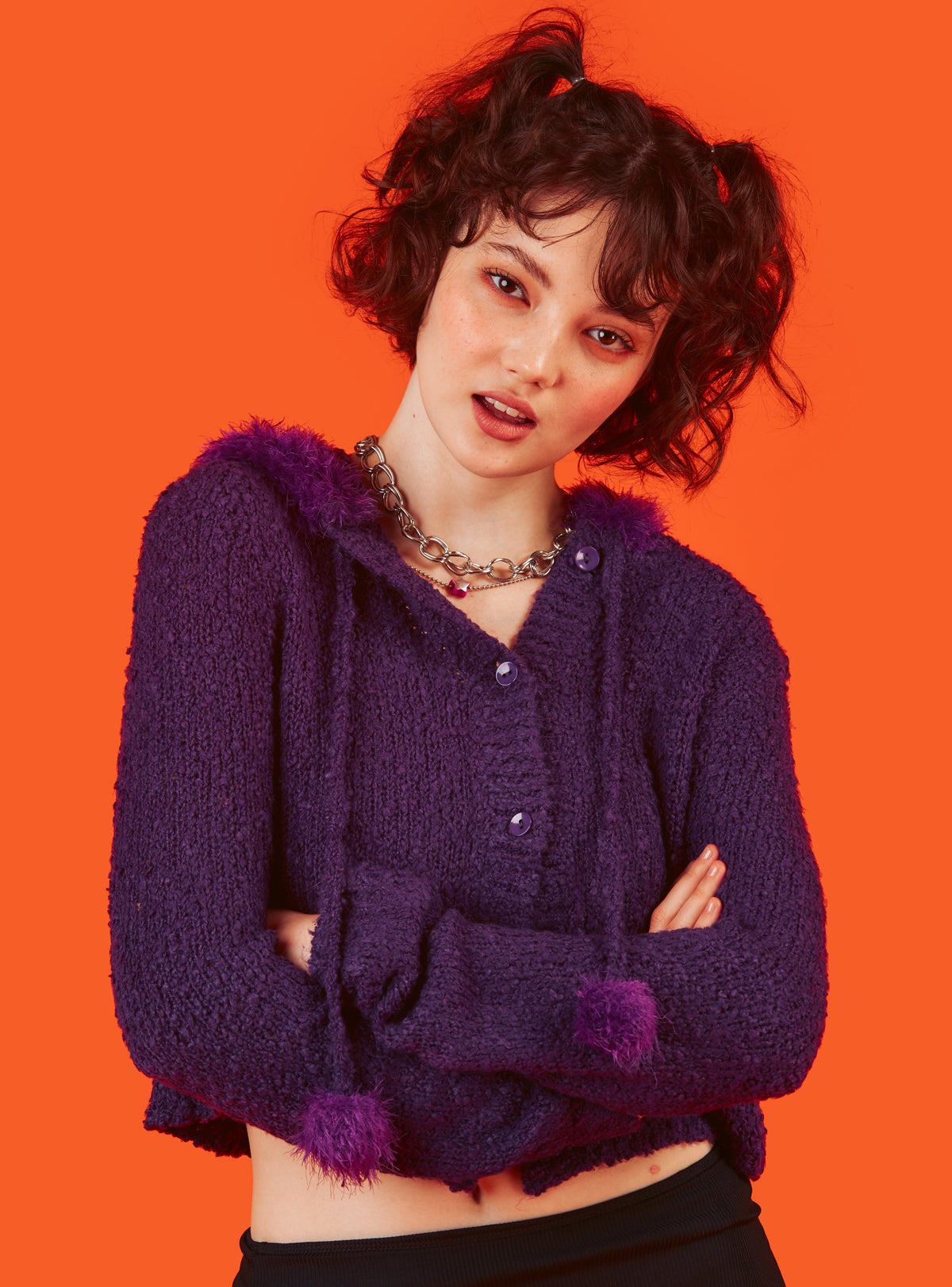 unif  カーディガン　violet sweater
